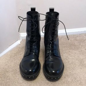Barney’s Studded leather Italian Combat Boots